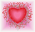 flower-heart-shape-valentine-card-design-element-37283156
