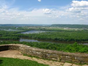 Wyalusing State Park is located where the Wisconsin and Mississippi Rivers meet.